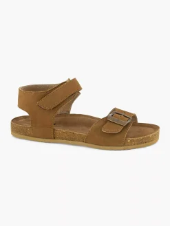 Vty Jongensschoenen-Cognac Leren Sandaal