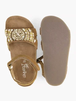 Limelight girl Jongensschoenen-Cognac Leren Sandaal Kralen