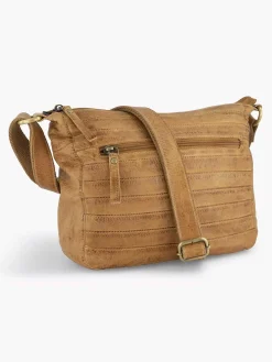5th Avenue Online Exclusive Accessoires-Cognac Leren Schoudertas