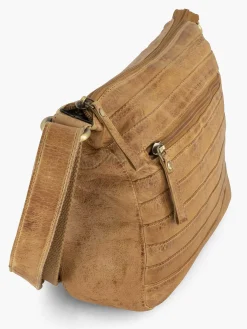 5th Avenue Online Exclusive Accessoires-Cognac Leren Schoudertas