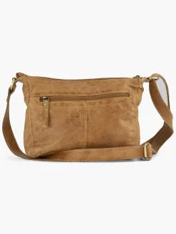 5th Avenue Online Exclusive Accessoires-Cognac Leren Schoudertas