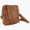 5th Avenue Online Exclusive Accessoires-Cognac Leren Schoudertas