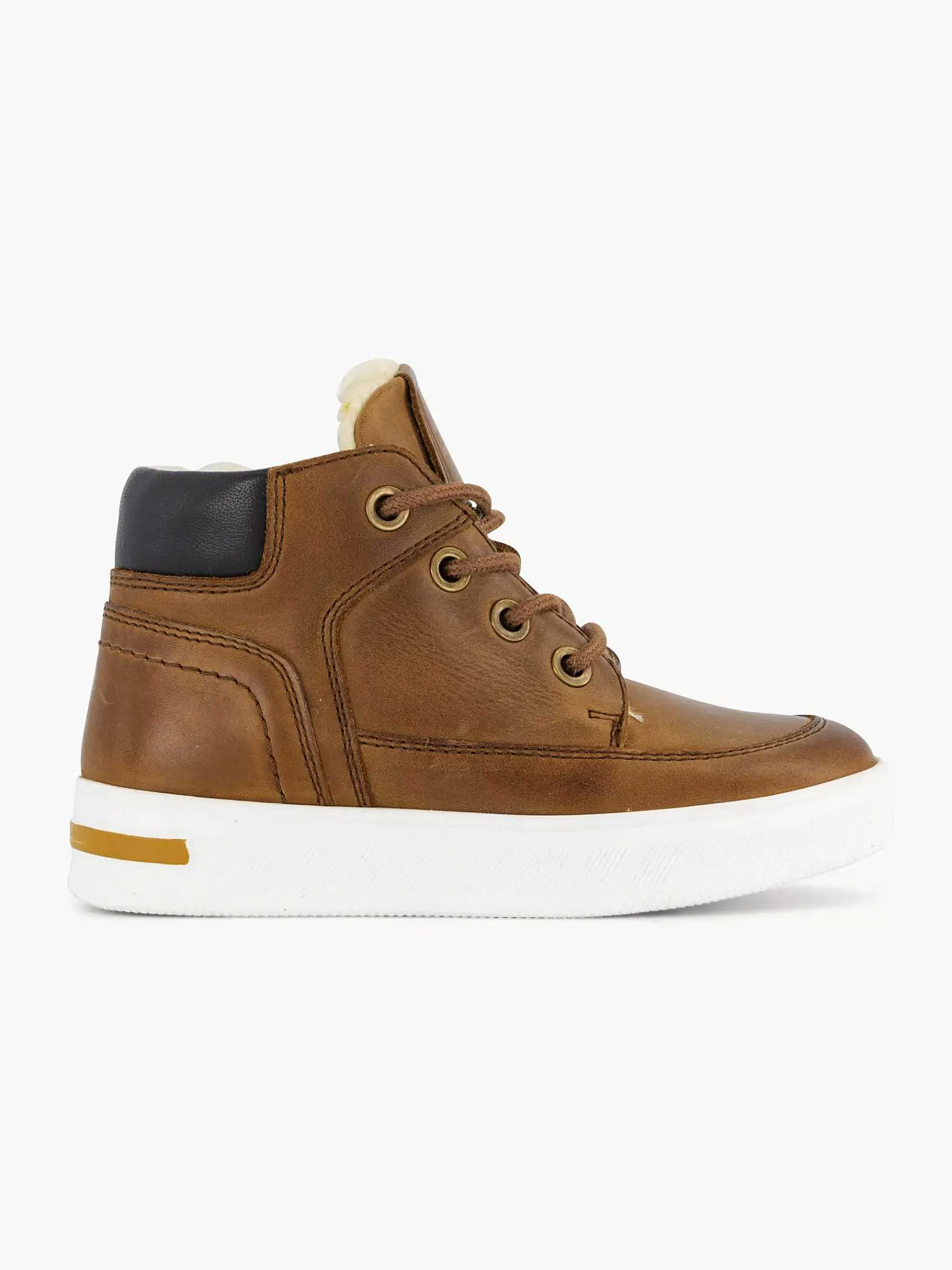 Vty Babyschoenen-Cognac Leren Sneaker