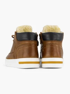 Vty Babyschoenen-Cognac Leren Sneaker