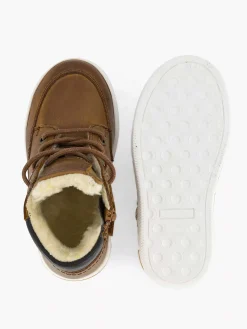 Vty Babyschoenen-Cognac Leren Sneaker
