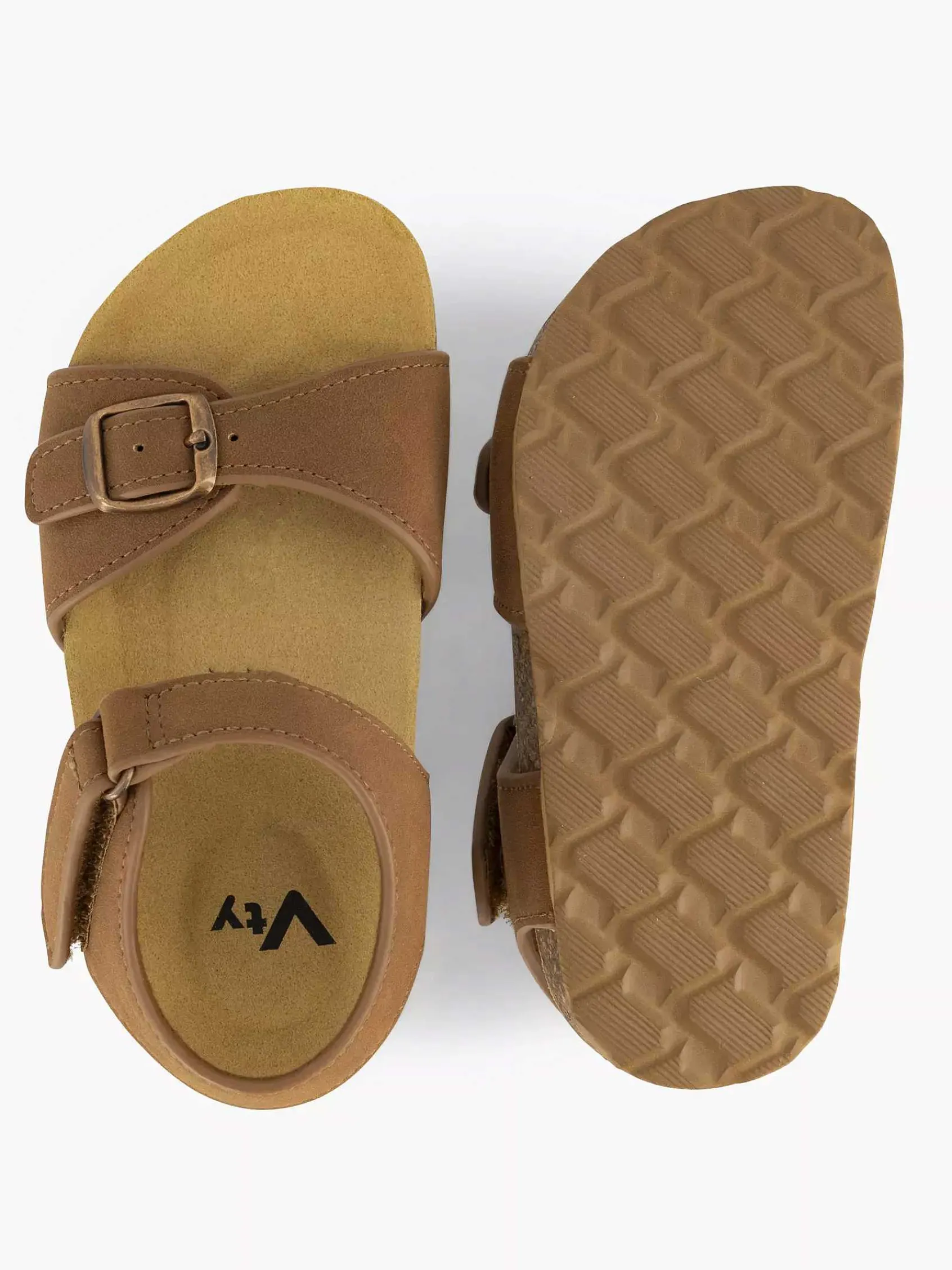 Vty Jongensschoenen-Cognac Sandaal
