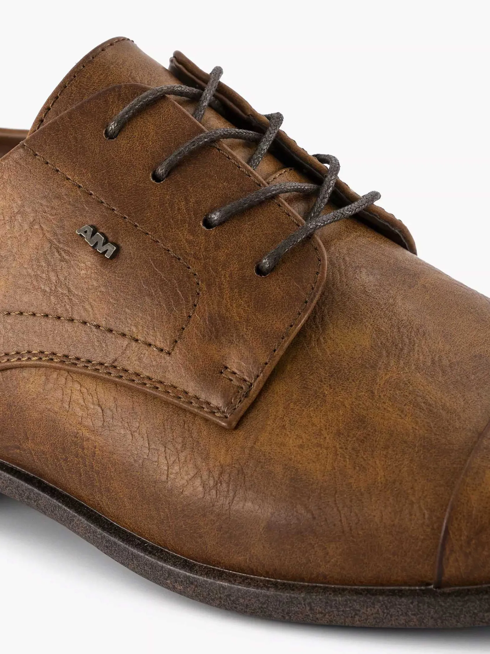 AM SHOE Geklede Schoenen-Cognac Veterschoen