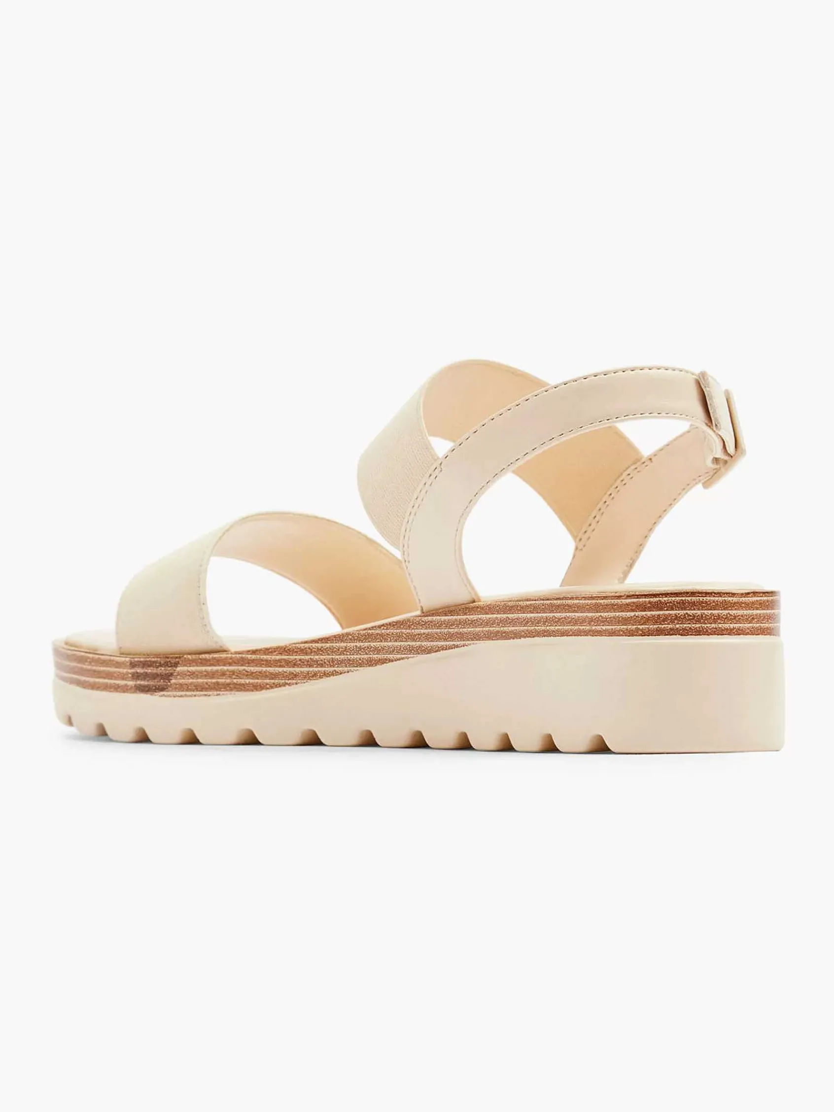 Graceland Sandalen-Creme Platform Sandaal