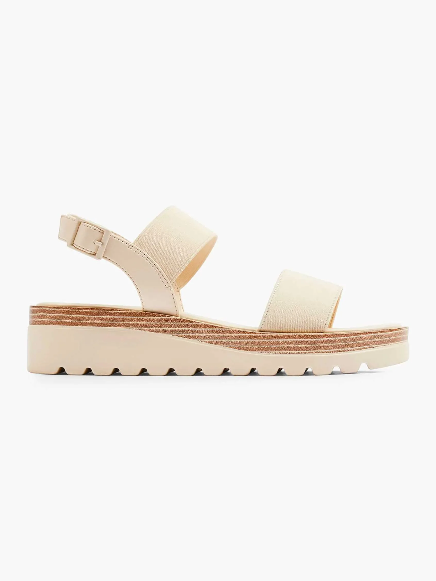 Graceland Sandalen-Creme Platform Sandaal