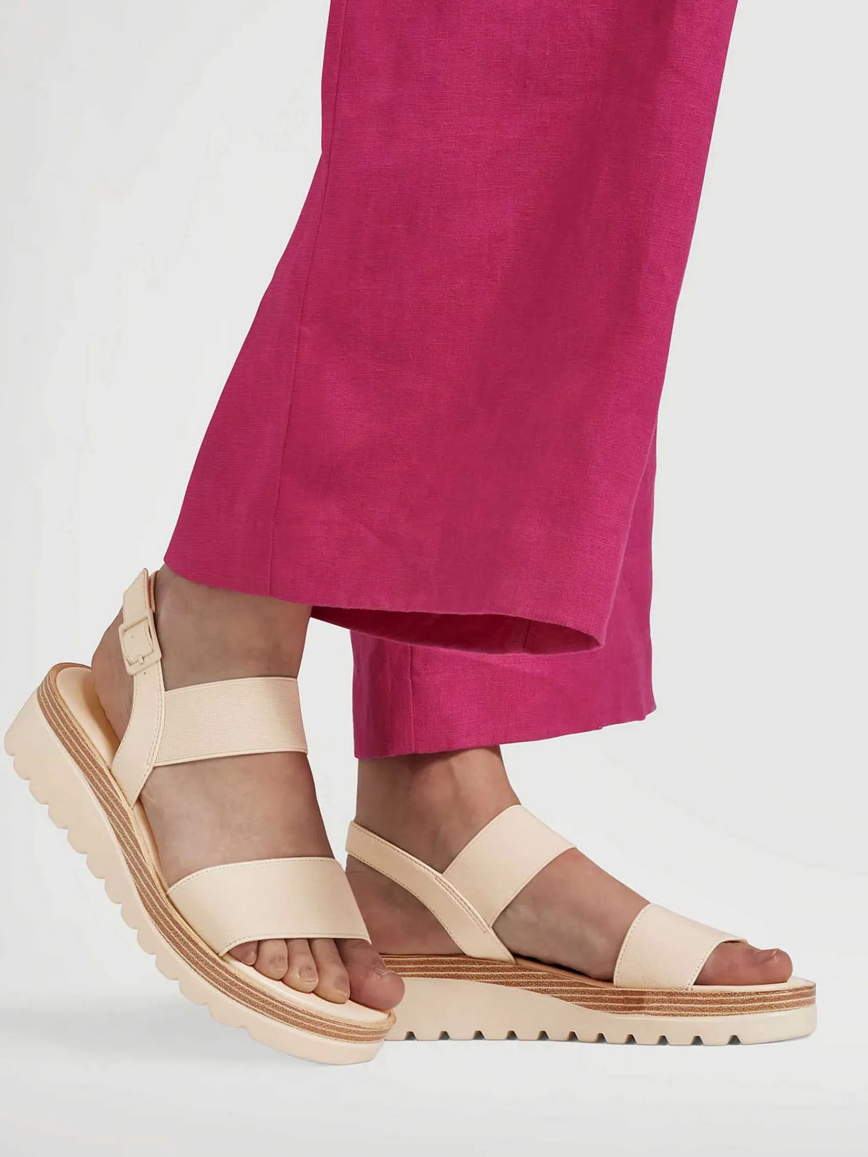 Graceland Sandalen-Creme Platform Sandaal
