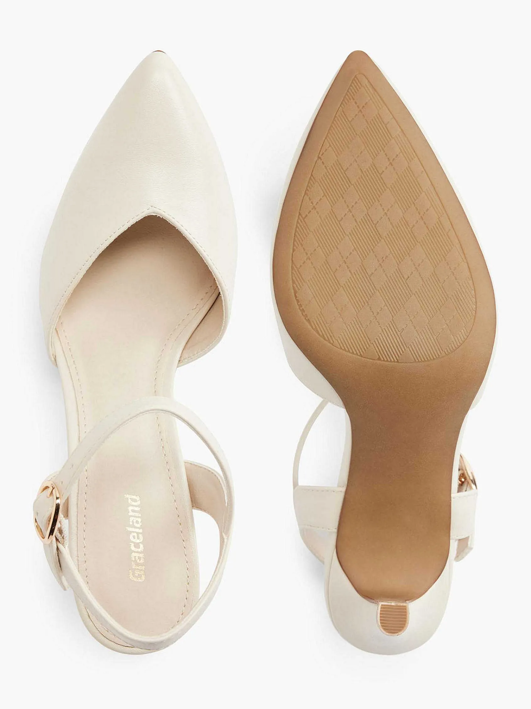 Graceland Hoge Hakken-Creme Pump