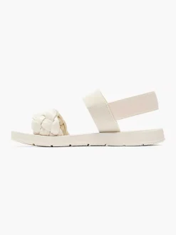 Graceland Sandalen-Creme Sandaal Gevlochten
