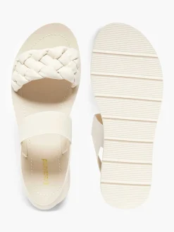 Graceland Sandalen-Creme Sandaal Gevlochten