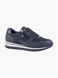 Medicus Comfort Schoenen-Donkerblauwe Comfort Sneaker Croco
