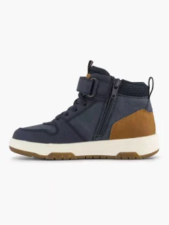 Vty Jongensschoenen-Donkerblauwe Hoge Sneaker