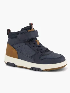 Vty Jongensschoenen-Donkerblauwe Hoge Sneaker