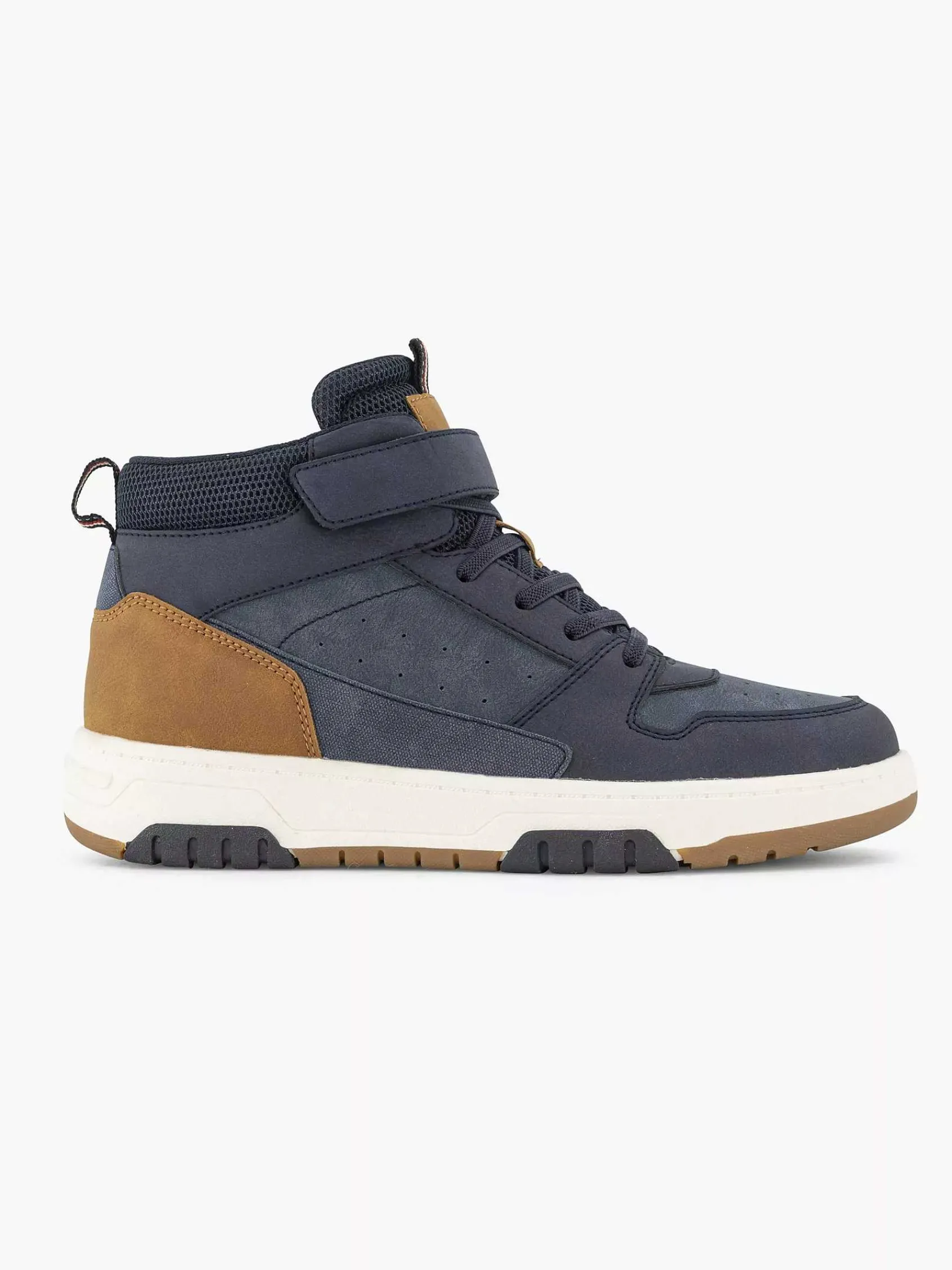 Vty Jongensschoenen-Donkerblauwe Hoge Sneaker
