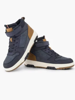 Vty Jongensschoenen-Donkerblauwe Hoge Sneaker