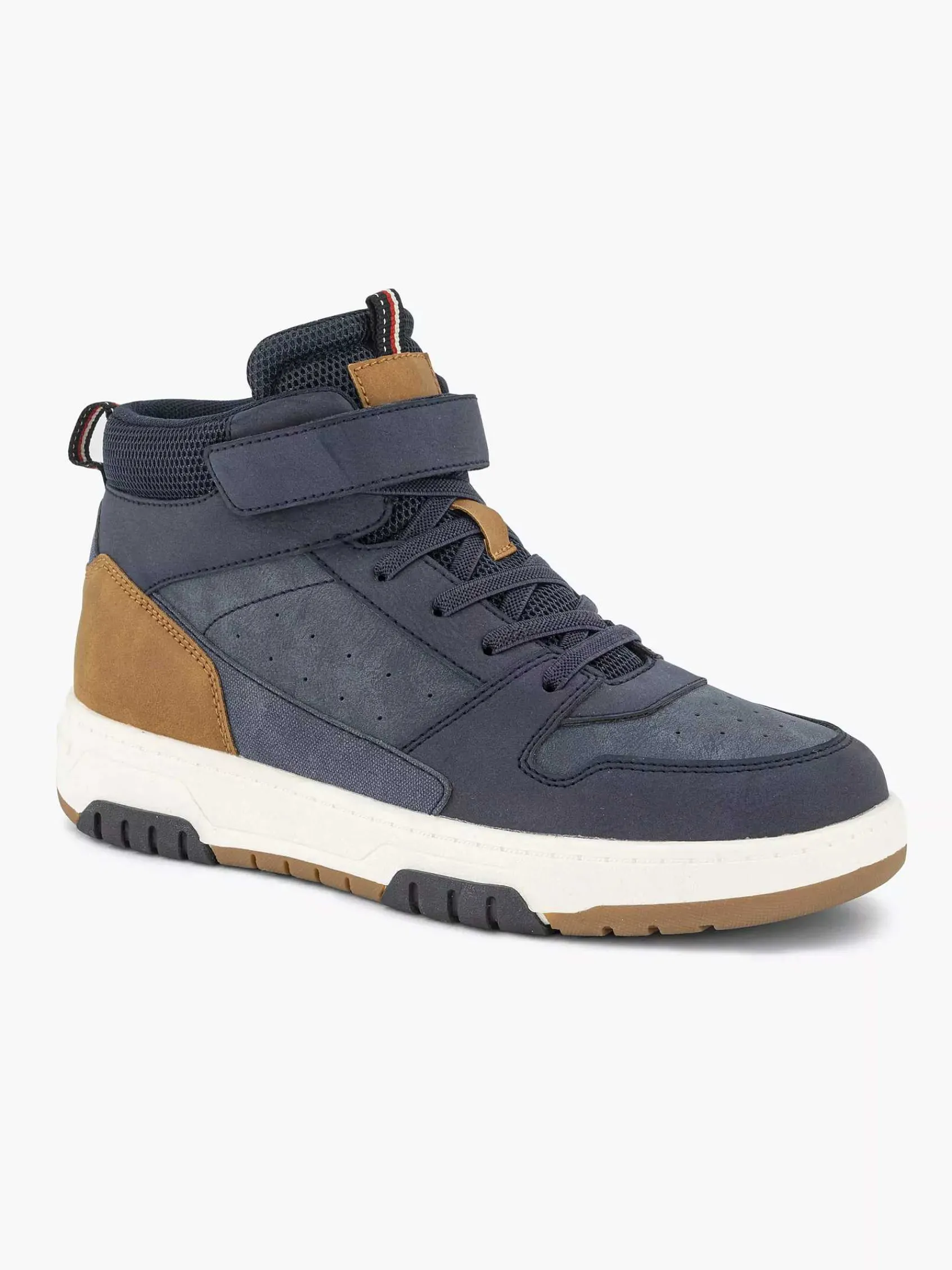 Vty Jongensschoenen-Donkerblauwe Hoge Sneaker