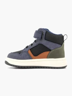 Vty Jongensschoenen-Donkerblauwe Hoge Sneaker