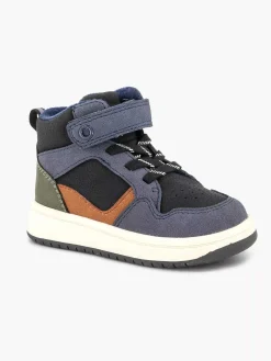 Vty Jongensschoenen-Donkerblauwe Hoge Sneaker