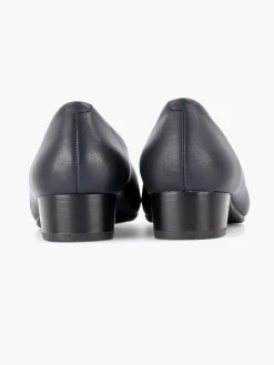 Medicus Comfort Schoenen-Donkerblauwe Leren Comfort Pump