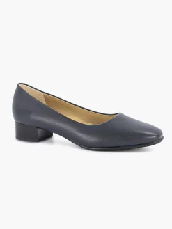 Medicus Comfort Schoenen-Donkerblauwe Leren Comfort Pump