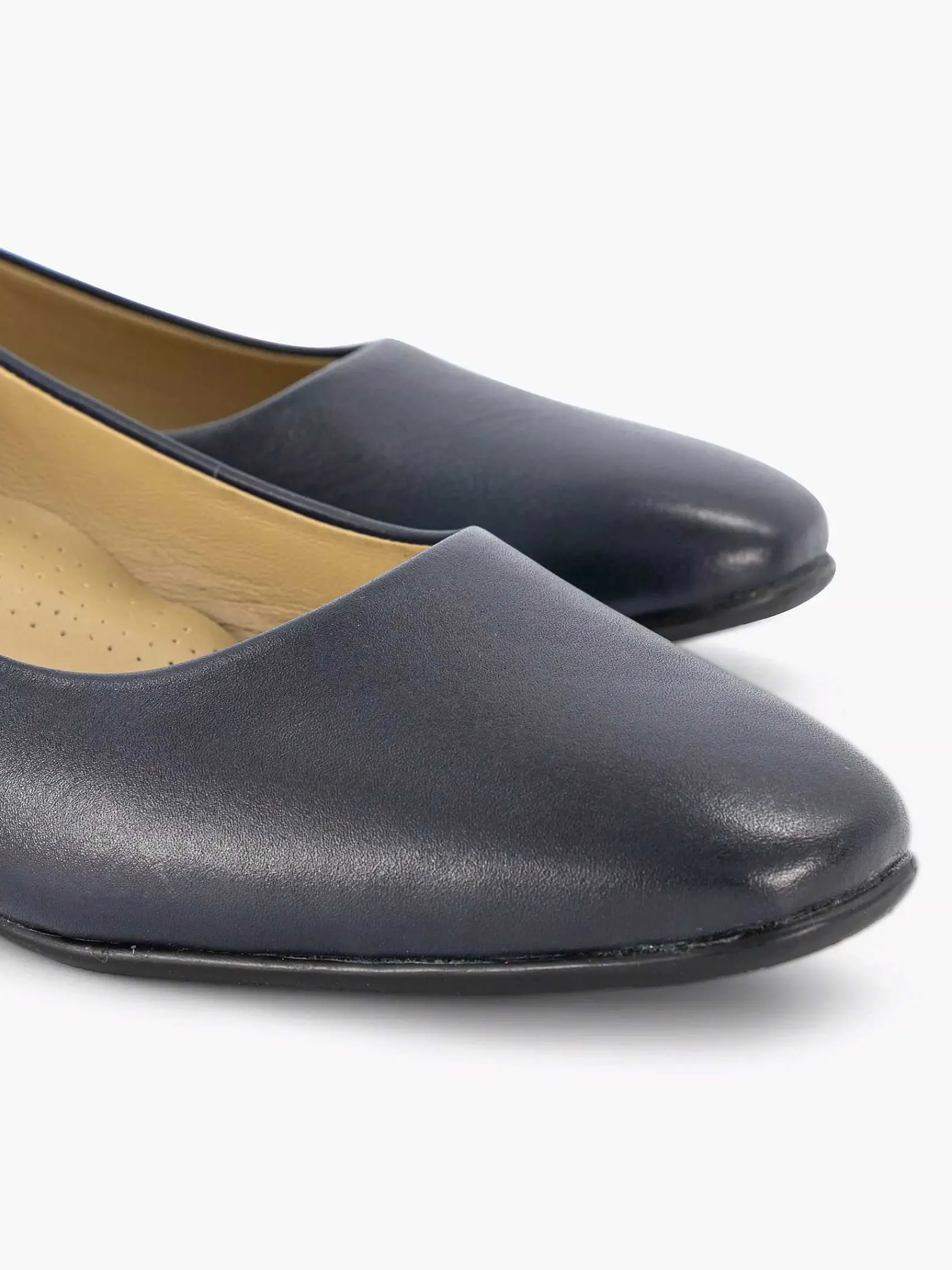 Medicus Comfort Schoenen-Donkerblauwe Leren Comfort Pump