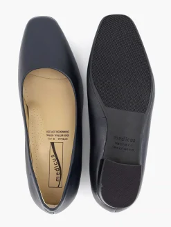 Medicus Comfort Schoenen-Donkerblauwe Leren Comfort Pump