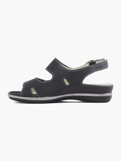 Medicus Comfort Schoenen-Donkerblauwe Leren Sandaal