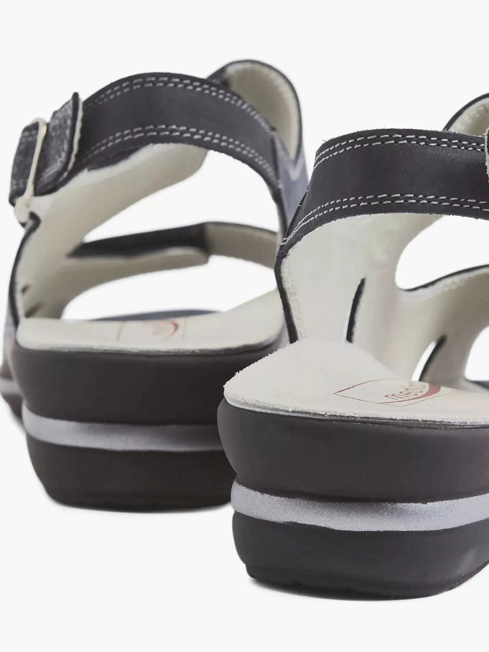 Medicus Comfort Schoenen-Donkerblauwe Leren Sandaal