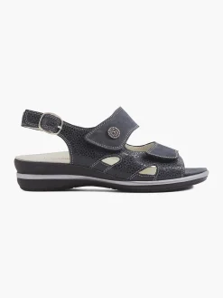 Medicus Comfort Schoenen-Donkerblauwe Leren Sandaal