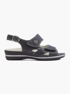 Medicus Comfort Schoenen-Donkerblauwe Leren Sandaal
