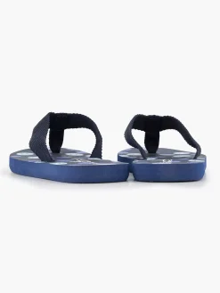 Blue Fin Jongensschoenen-Donkerblauwe Teenslipper Smiley