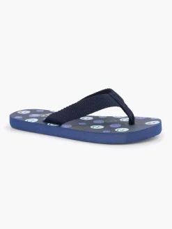 Blue Fin Jongensschoenen-Donkerblauwe Teenslipper Smiley