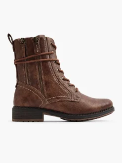 Easy Street Enkellaarzen & Boots-Donkerbruine Veterboot