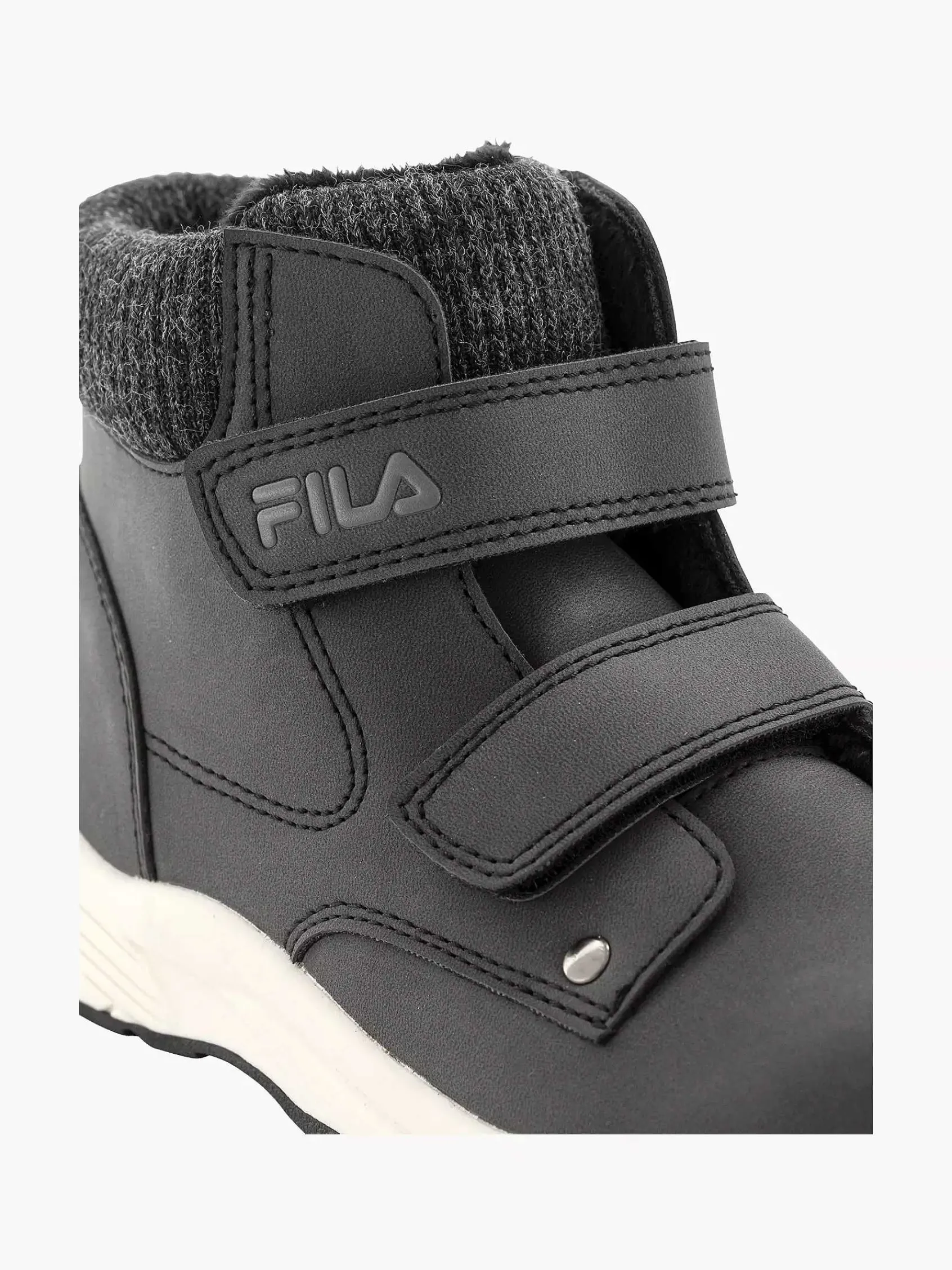 FILA Jongensschoenen-Donkergrijze Boot Klittenband