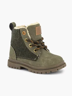Vty Babyschoenen-Donkergroene Veterboot