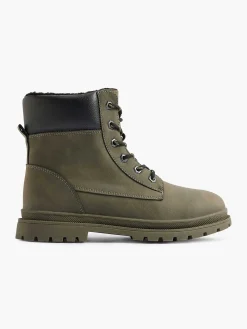 Vty Babyschoenen-Donkergroene Veterboot