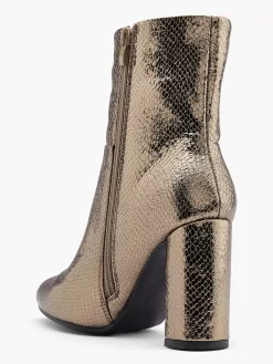 Oxmox Enkellaarzen & Boots-Gouden Enkellaars Slangenprint