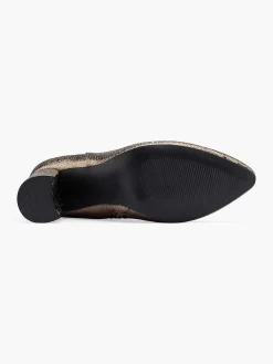 Oxmox Enkellaarzen & Boots-Gouden Enkellaars Slangenprint