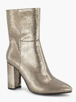 Oxmox Enkellaarzen & Boots-Gouden Enkellaars Slangenprint