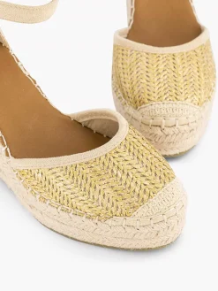 Graceland Hoge Hakken-Gouden Espadrille Sleehak