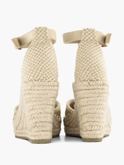 Graceland Hoge Hakken-Gouden Espadrille Sleehak