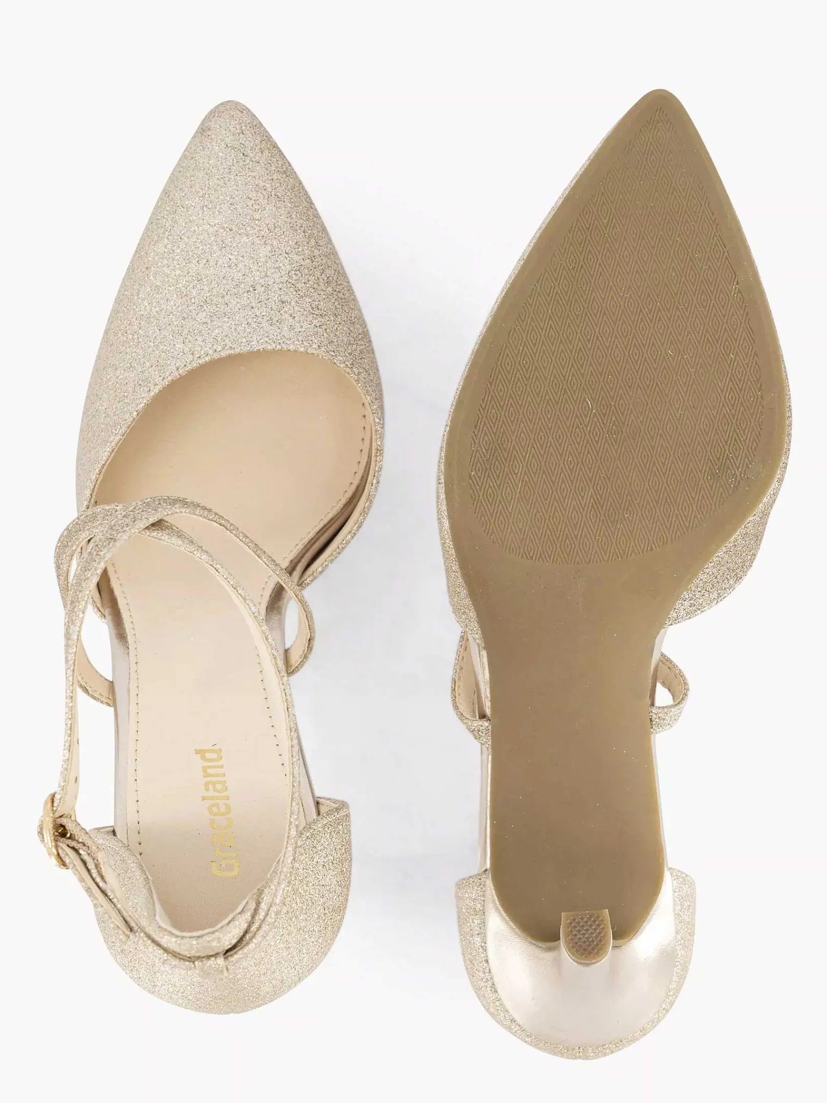 Graceland Pumps-Gouden Pump Glitter