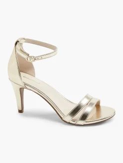 Graceland Hoge Hakken-Gouden Sandalette Metallic