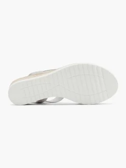 Easy Street Comfort Schoenen-Grijze Comfort Sandalette Sleehak