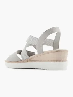 Easy Street Comfort Schoenen-Grijze Comfort Sandalette Sleehak