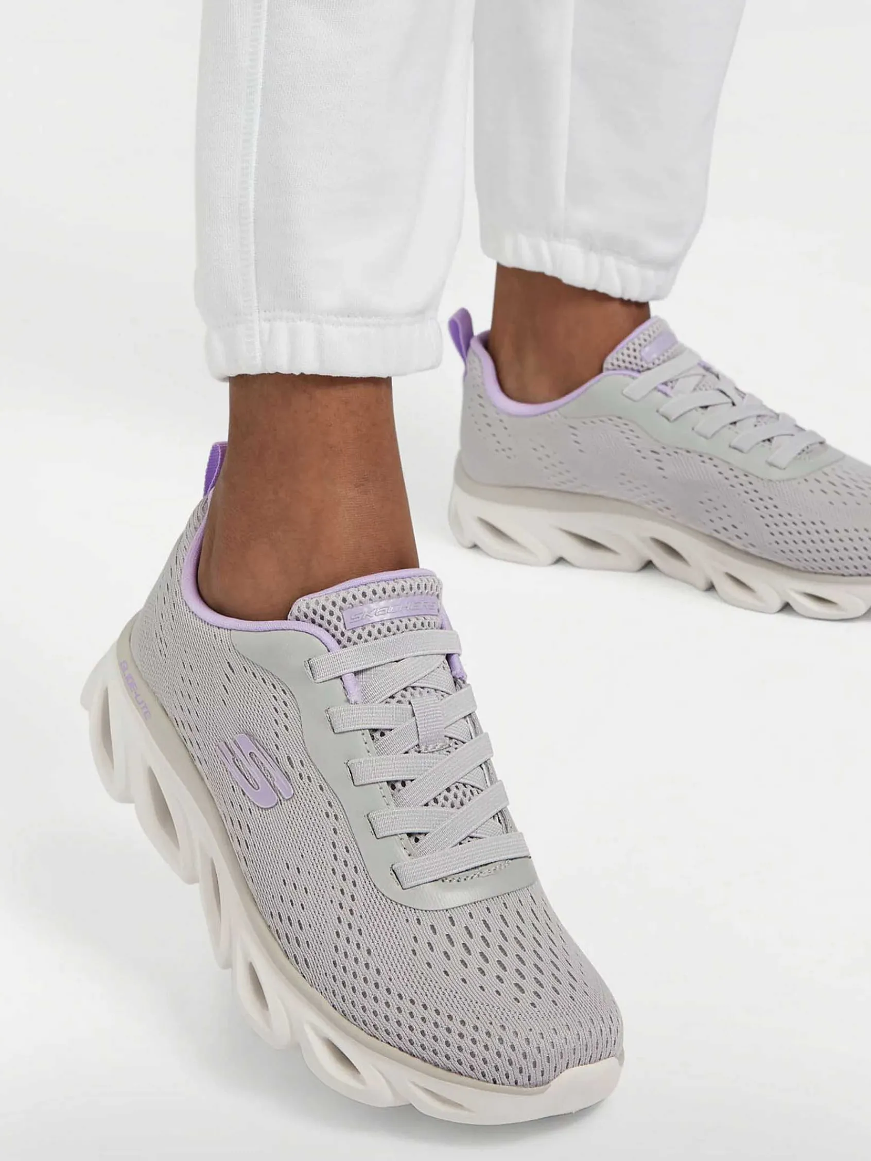 Skechers Sneakers-Grijze Glide - Lite - Back Slide