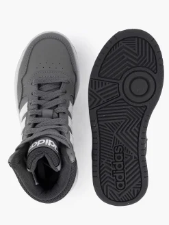 adidas Jongensschoenen-Grijze Hoops Mid 3.0 K